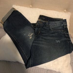 Michael Kors denim boyfriend crops
